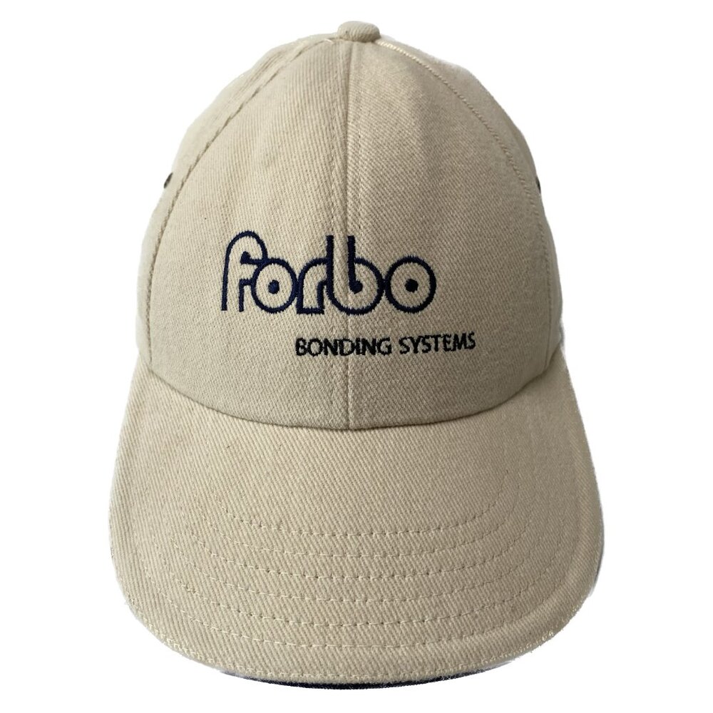 Trades Workwear Dad Cap Men Cream Blue Adjustable Strap Back Retro Logo USA Made